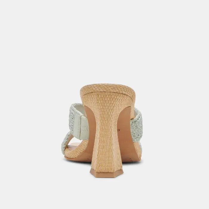 Dolce Vita Nitro Heels Mint Raffia Women Sandals