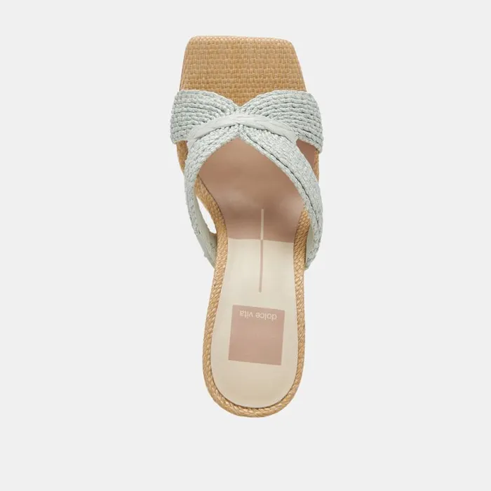 Dolce Vita Nitro Heels Mint Raffia Women Sandals