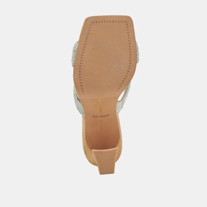 Dolce Vita Nitro Heels Mint Raffia Women Sandals
