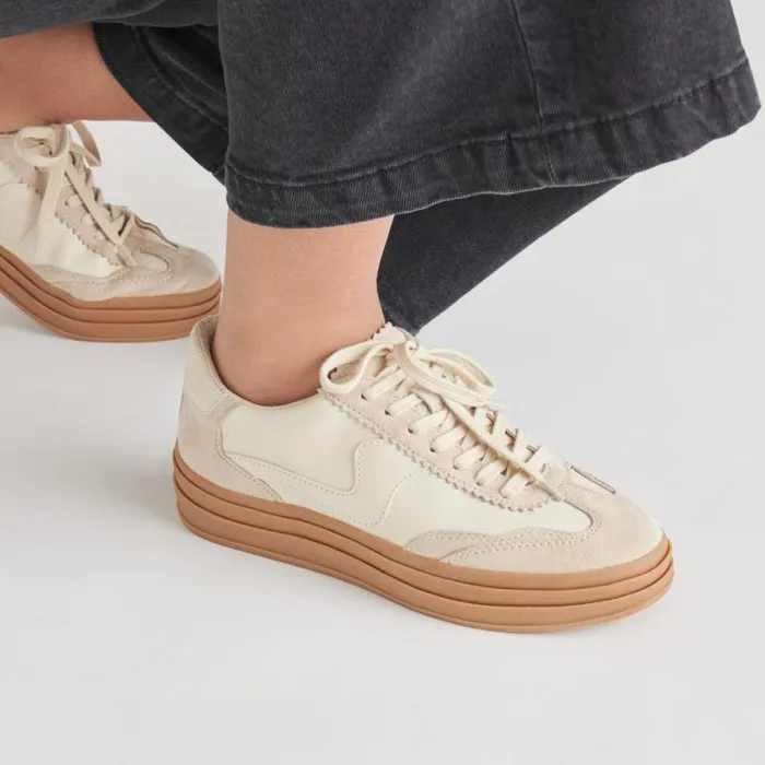 Dolce Vita Notice X Sneakers Ivory Multi Leather Women Sneakers