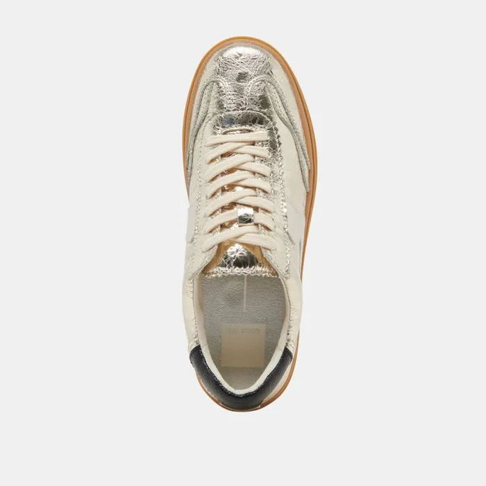 Dolce Vita Notice X Sneakers Platinum Distressed Leather Women Sneakers