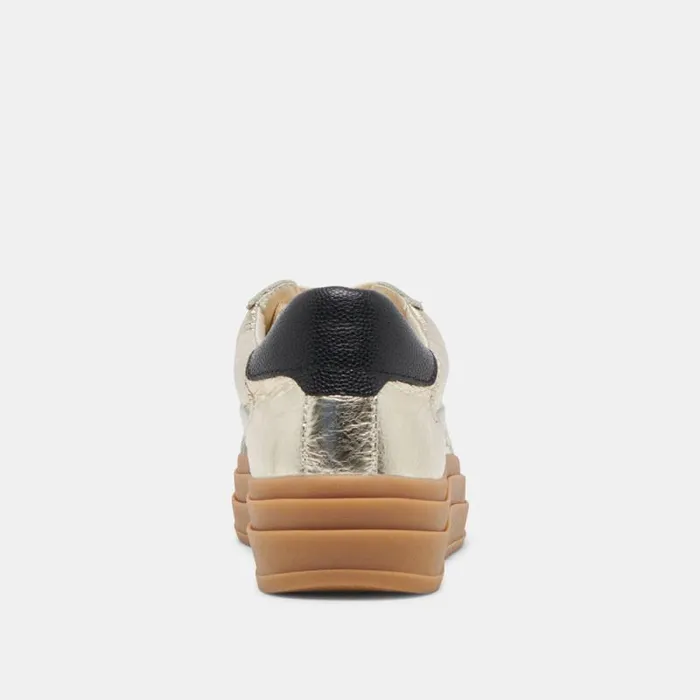 Dolce Vita Notice X Sneakers Platinum Distressed Leather Women Sneakers
