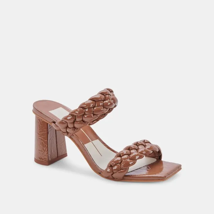 Dolce Vita Paily Heels Taupe Patent Stella Women Sandals