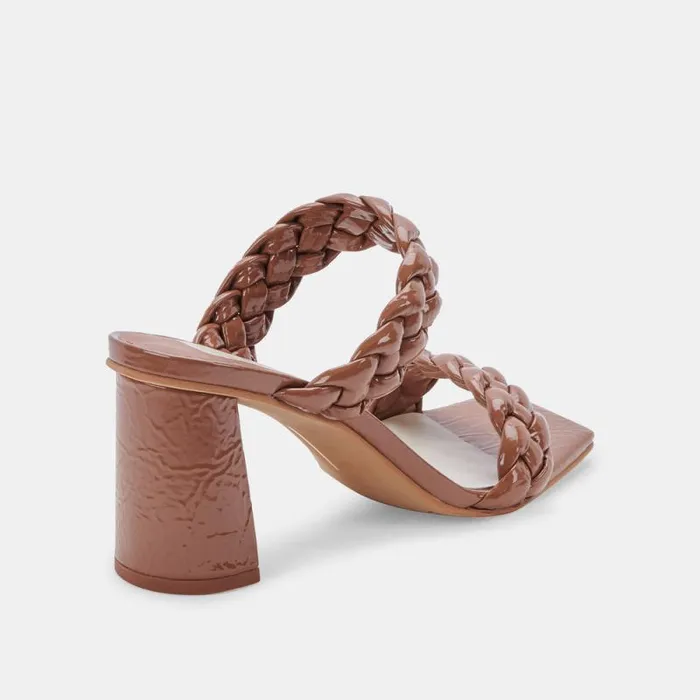 Dolce Vita Paily Heels Taupe Patent Stella Women Sandals