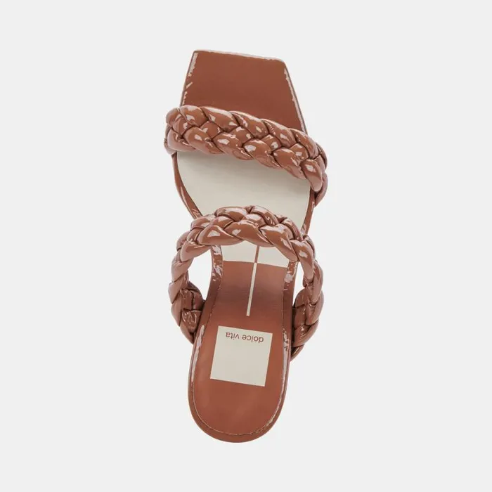 Dolce Vita Paily Heels Taupe Patent Stella Women Sandals