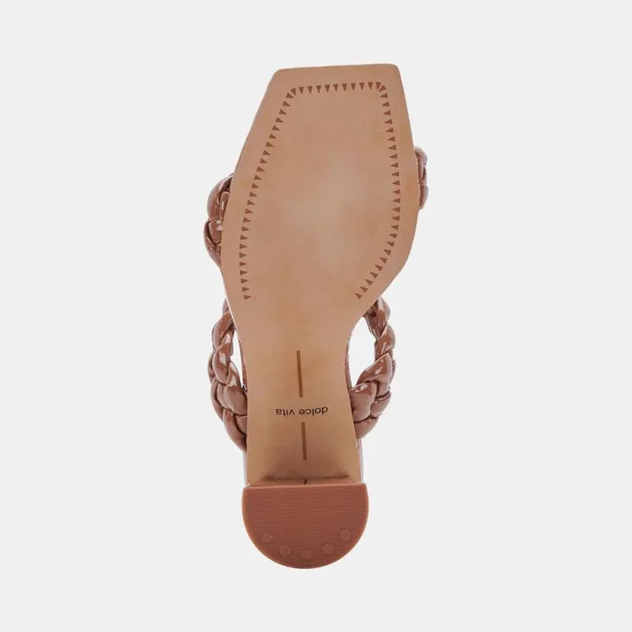 Dolce Vita Paily Heels Taupe Patent Stella Women Sandals