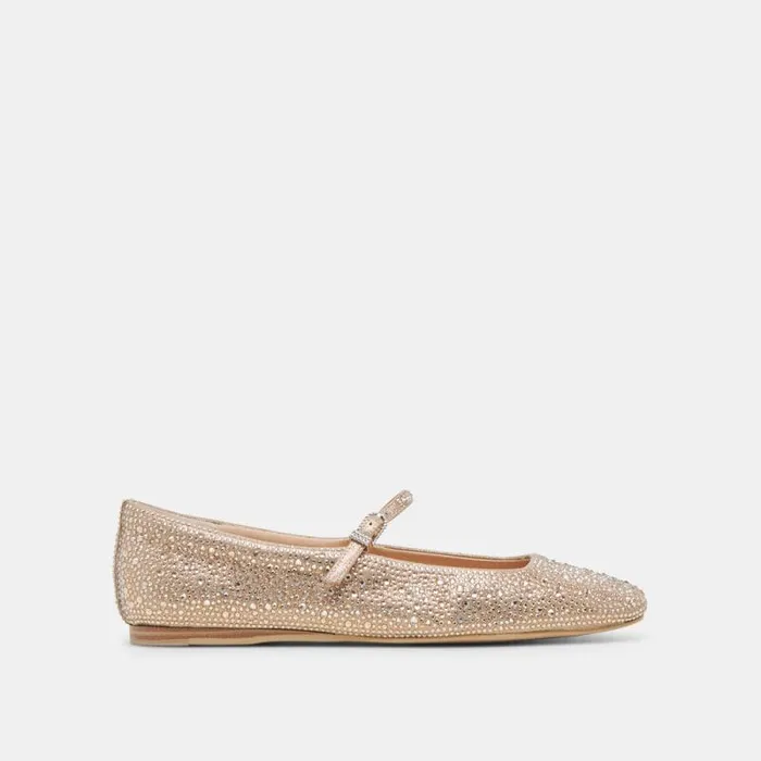 Dolce Vita Reyes Crystal Ballet Flats Light Gold Crystal Women Flats and Loafers Dolce Vita Reyes Crystal Ballet Flats Light Gold Crystal Women Flats and Loafers