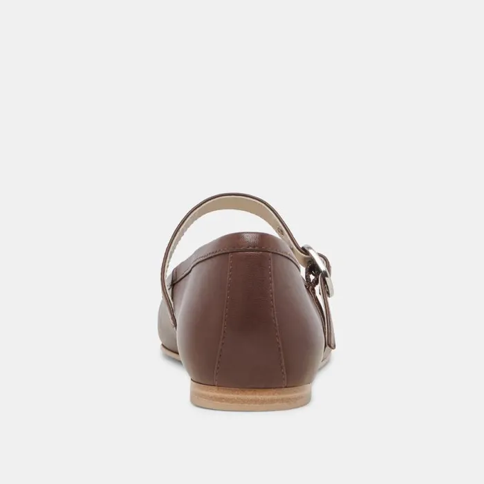 Dolce Vita Rodni Ballet Flats Dk Brown Leather Women Flats and Loafers