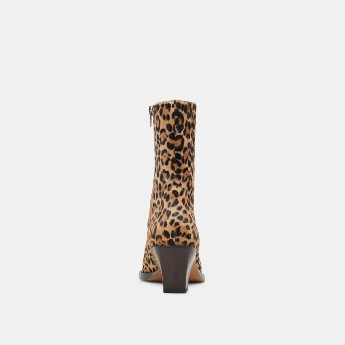 Dolce Vita Rutger Boots Leopard Calf Hair Women Boots and Booties