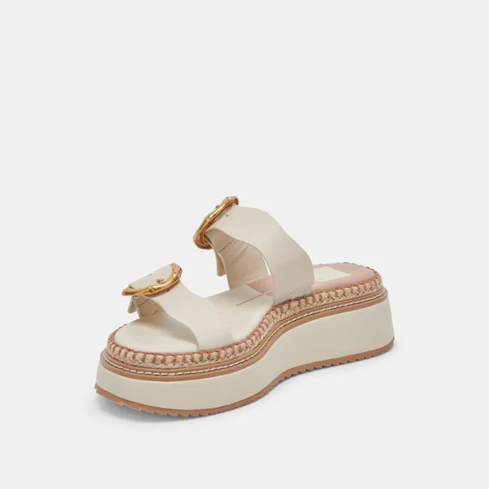 Dolce Vita Rysha Sandals Ivory Leather Women Sandals