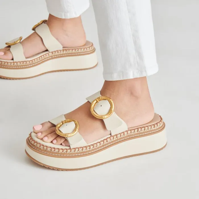 Dolce Vita Rysha Sandals Ivory Leather Women Sandals