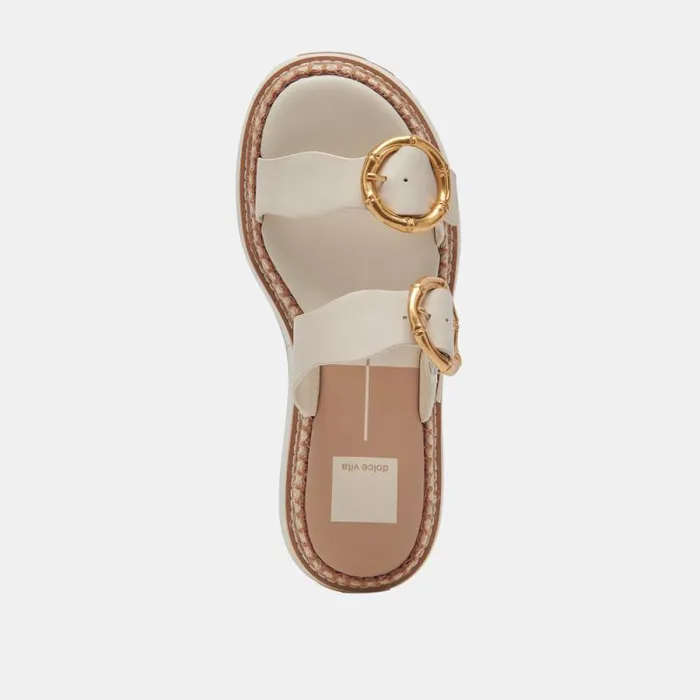 Dolce Vita Rysha Sandals Ivory Leather Women Sandals