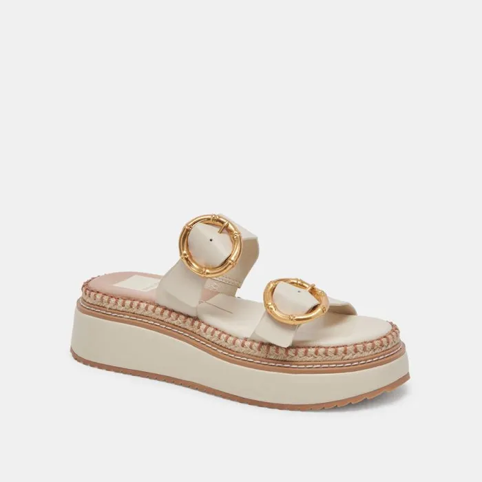 Dolce Vita Rysha Sandals Ivory Leather Women Sandals