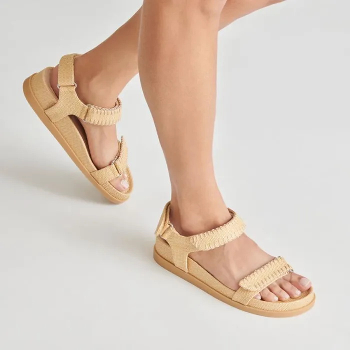 Dolce Vita Senora Sandals Lt Natural Raffia Women Sandals