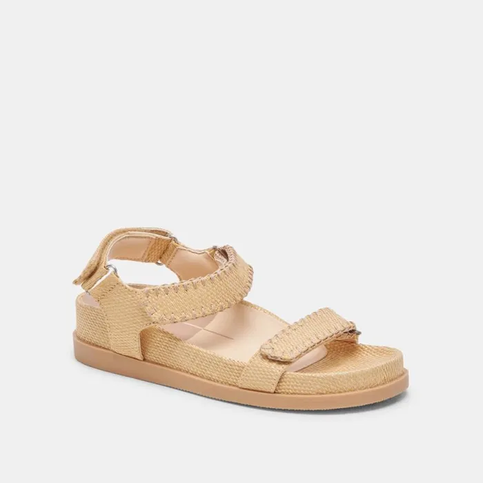 Dolce Vita Senora Sandals Lt Natural Raffia Women Sandals