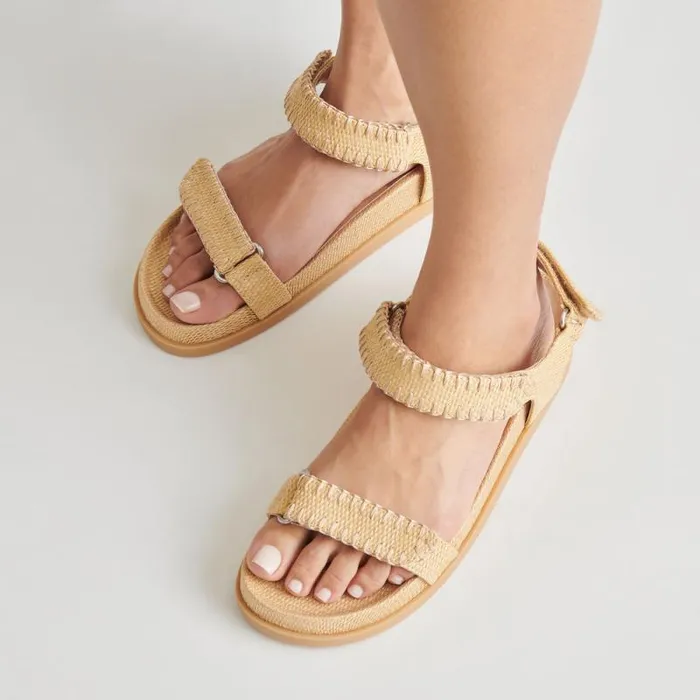 Dolce Vita Senora Sandals Lt Natural Raffia Women Sandals