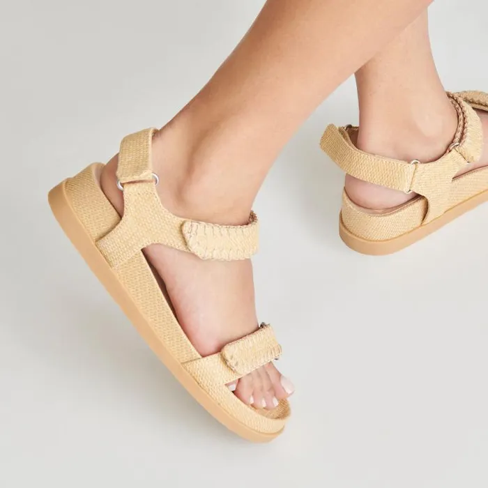 Dolce Vita Senora Sandals Lt Natural Raffia Women Sandals