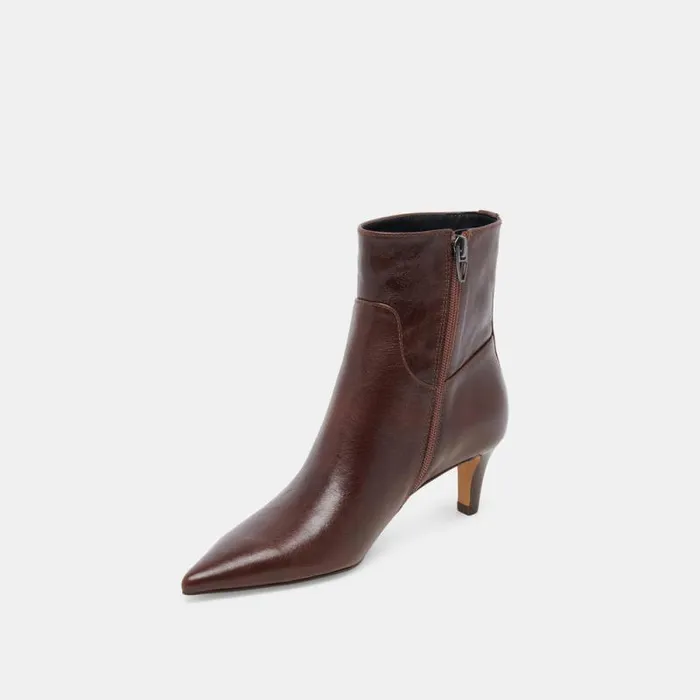 Dolce Vita Sondra Booties Mahogany Leather Women Boots and Booties