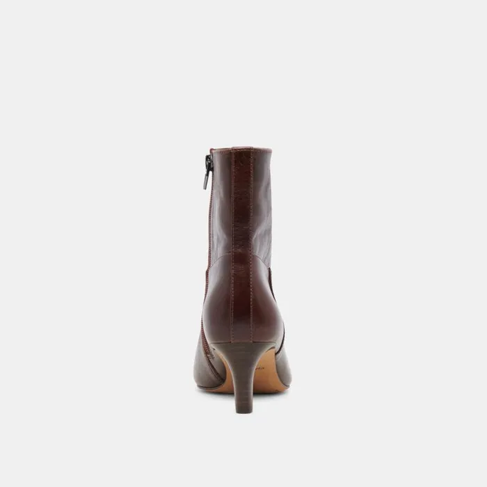 Dolce Vita Sondra Booties Mahogany Leather Women Boots and Booties