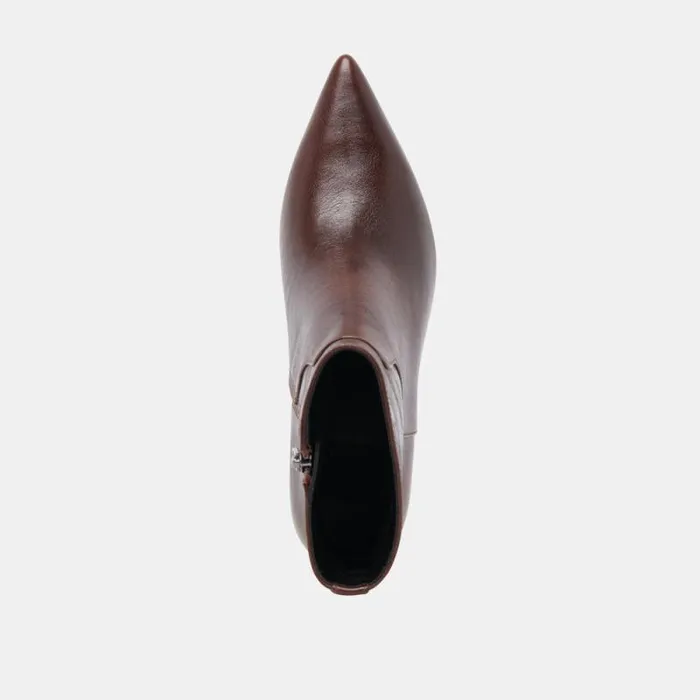 Dolce Vita Sondra Booties Mahogany Leather Women Boots and Booties