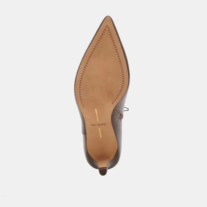 Dolce Vita Sondra Booties Mahogany Leather Women Boots and Booties