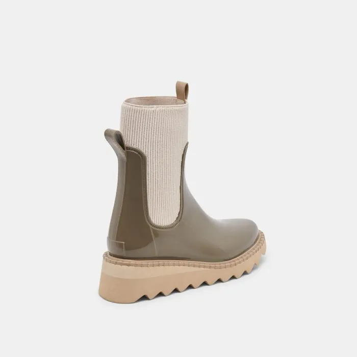 Dolce Vita Tropic H2O Boots Dk Moss Patent Stella Women Boots and Booties