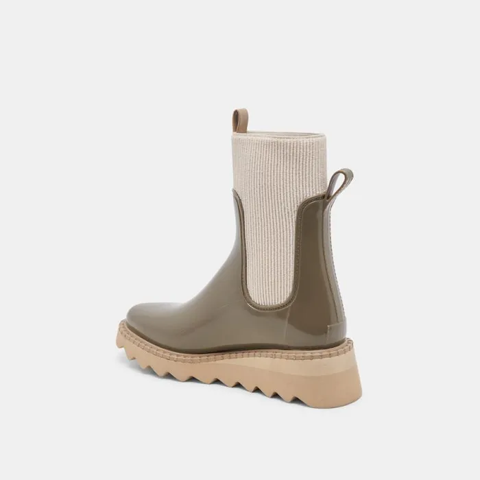 Dolce Vita Tropic H2O Boots Dk Moss Patent Stella Women Boots and Booties