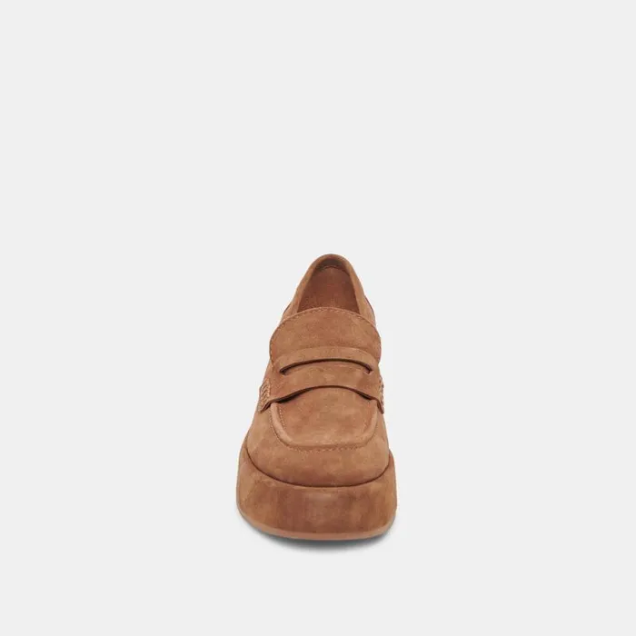 Dolce Vita Yanni Loafers Chestnut Suede Women Flats and Loafers