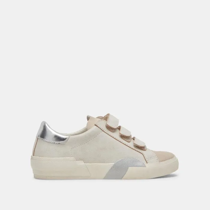 Dolce Vita Zabor Sneakers Off White Distressed Leather Women Sneakers