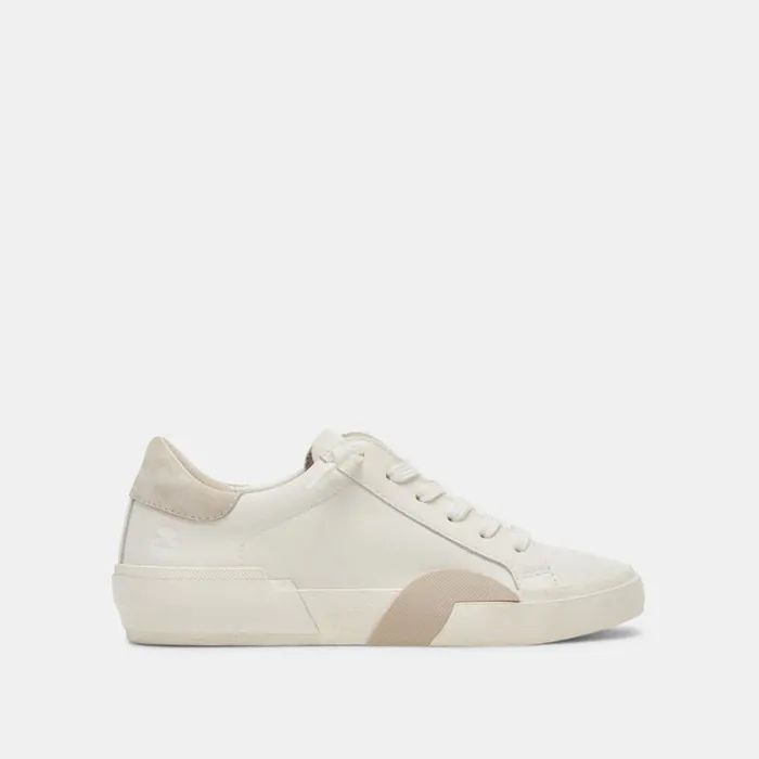 Dolce Vita Zina 360 Sneakers White Natural Recycled Leather Women Sneakers