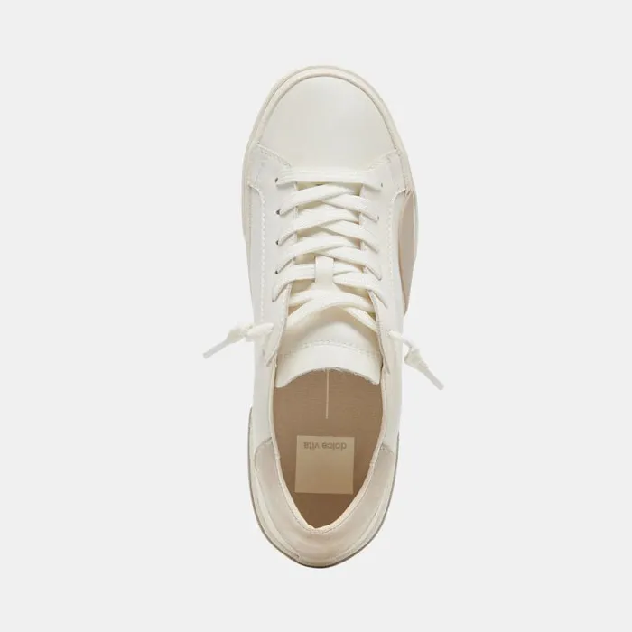 Dolce Vita Zina 360 Sneakers White Natural Recycled Leather Women Sneakers