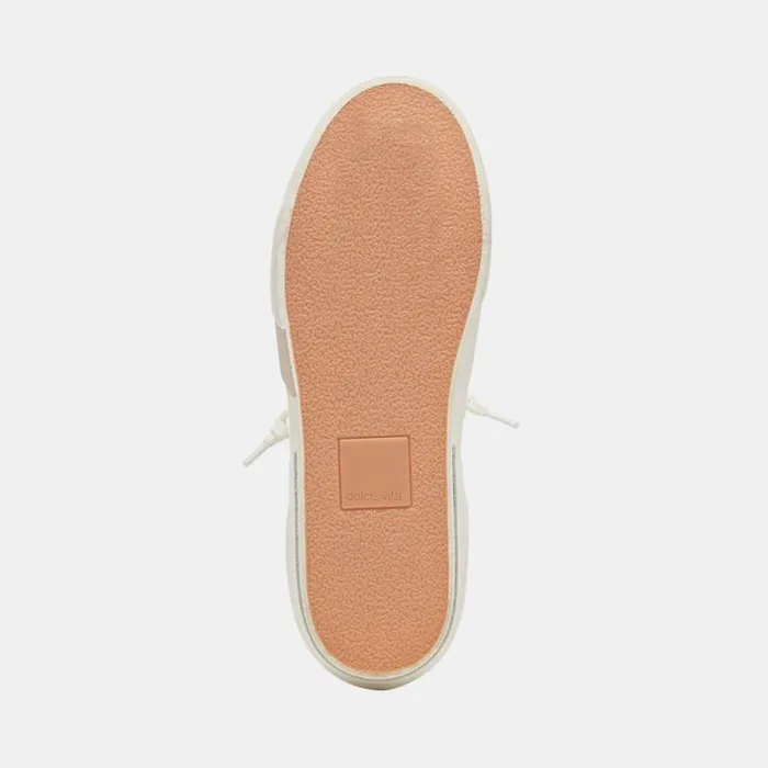Dolce Vita Zina 360 Sneakers White Natural Recycled Leather Women Sneakers