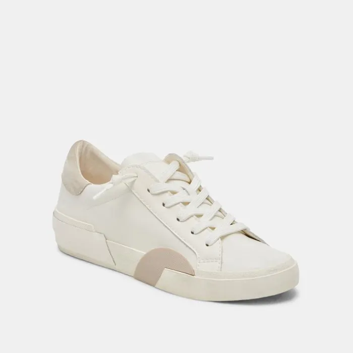 Dolce Vita Zina 360 Sneakers White Natural Recycled Leather Women Sneakers