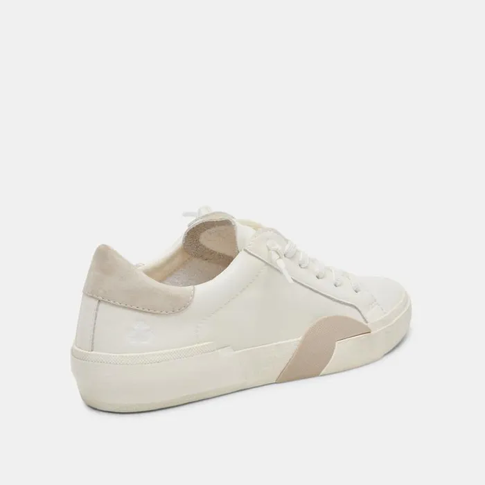 Dolce Vita Zina 360 Sneakers White Natural Recycled Leather Women Sneakers
