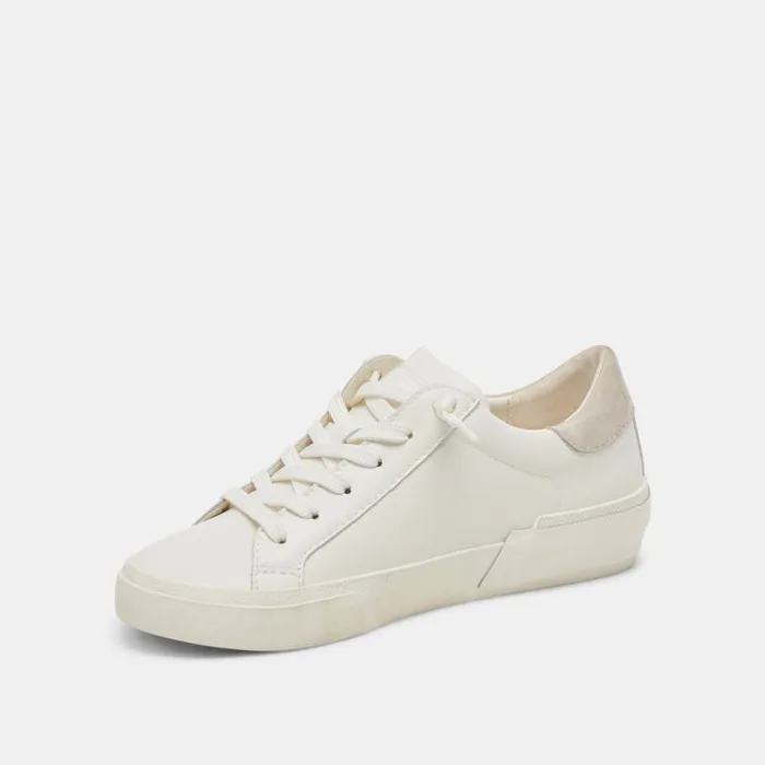 Dolce Vita Zina 360 Sneakers White Natural Recycled Leather Women Sneakers