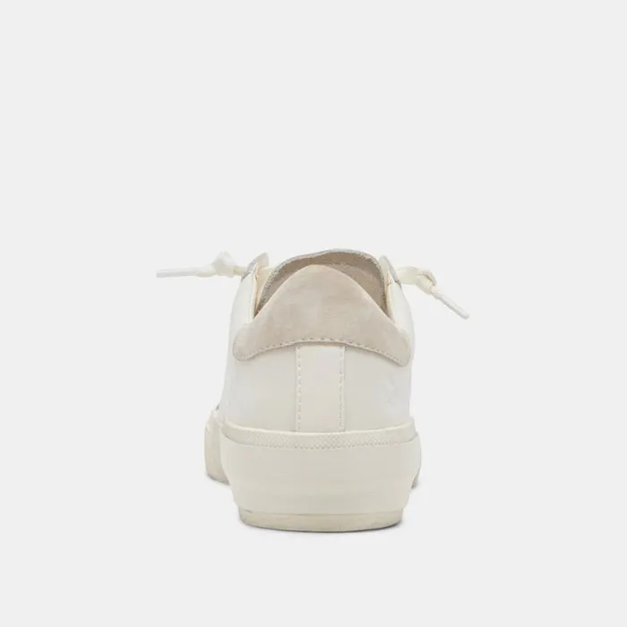 Dolce Vita Zina 360 Sneakers White Natural Recycled Leather Women Sneakers
