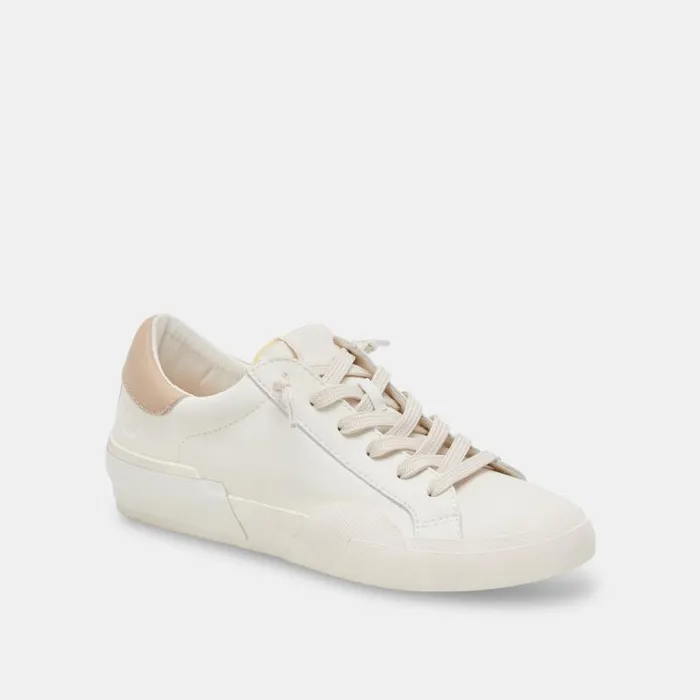 Dolce Vita Zina Foam 360 Sneakers White Dune Recycled Leather Women Sneakers