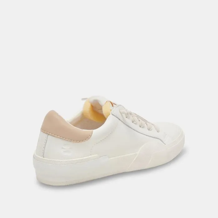 Dolce Vita Zina Foam 360 Sneakers White Dune Recycled Leather Women Sneakers
