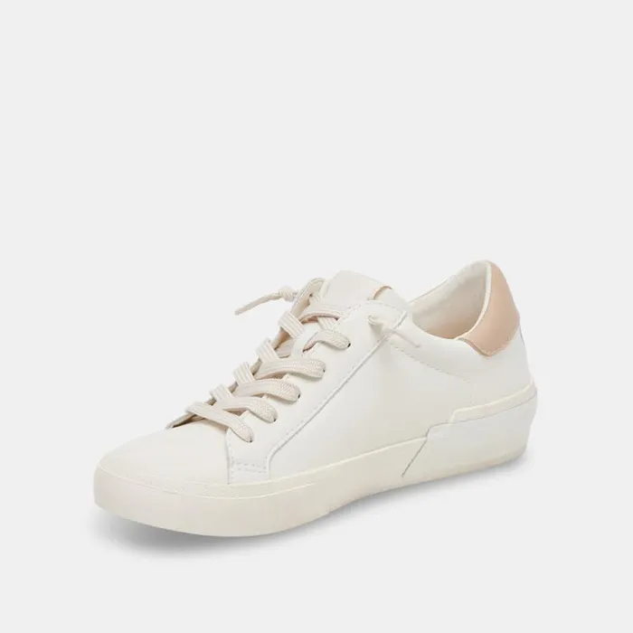 Dolce Vita Zina Foam 360 Sneakers White Dune Recycled Leather Women Sneakers