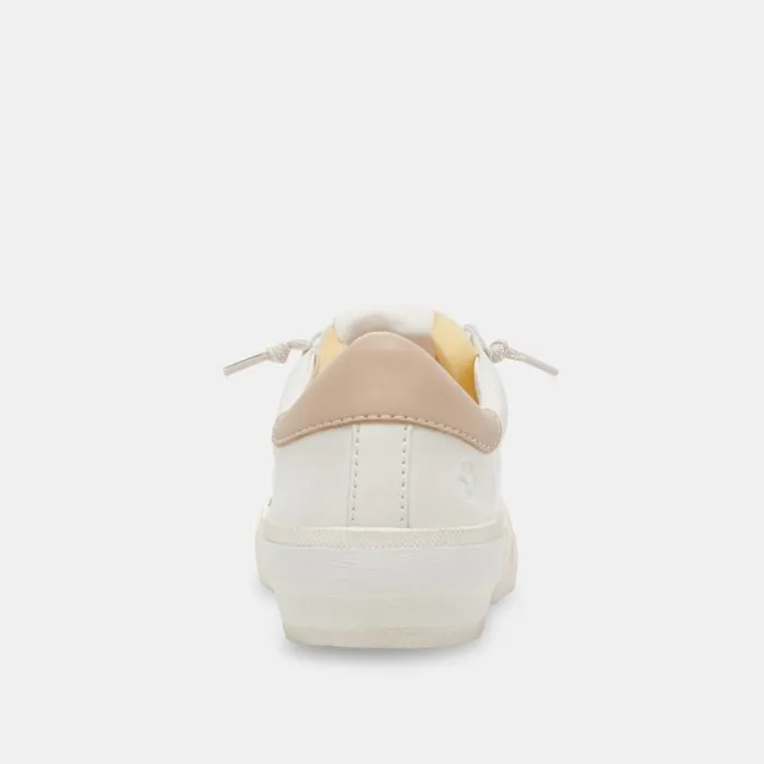 Dolce Vita Zina Foam 360 Sneakers White Dune Recycled Leather Women Sneakers