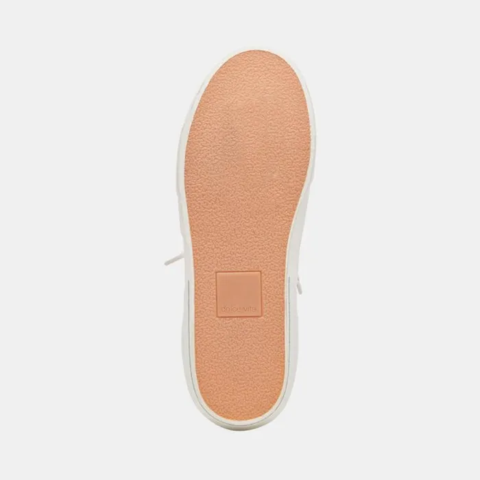 Dolce Vita Zina Foam 360 Sneakers White Dune Recycled Leather Women Sneakers