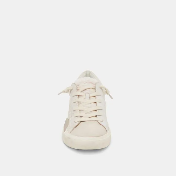 Dolce Vita Zina Plush Sneakers Off White Woven Women Sneakers
