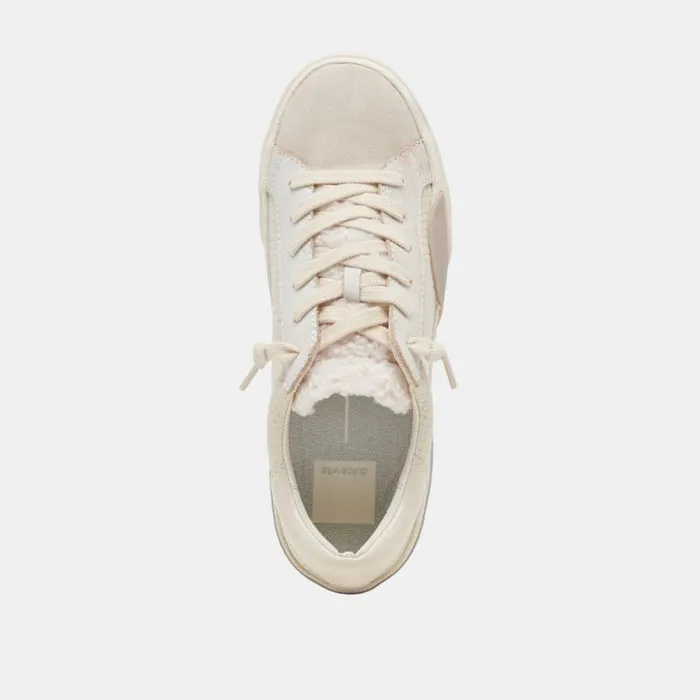 Dolce Vita Zina Plush Sneakers Off White Woven Women Sneakers