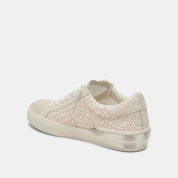 Dolce Vita Zina Sneakers Ecru Lace Women Sneakers