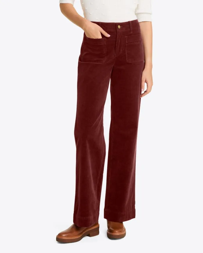 Draper James Bottoms and Skirts Women Patch Pocket Corduroy Wide Leg Pant