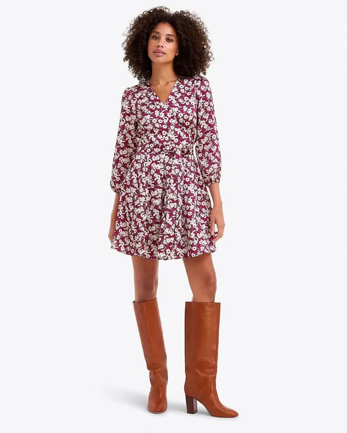 Draper James Dresses Women Jordan LongSleeve Wrap Dress In Hammered Satin