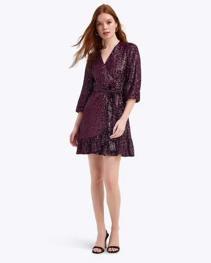 Draper James Dresses Women Jordan LongSleeve Wrap Dress In Sequins