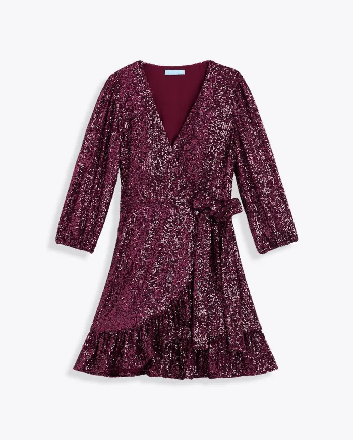 Draper James Dresses Women Jordan LongSleeve Wrap Dress In Sequins