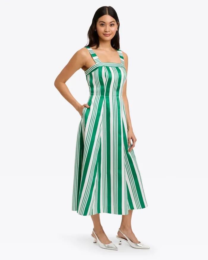 Draper James Dresses Women Rosalind Love Circle Dress In Ottoman Stripe