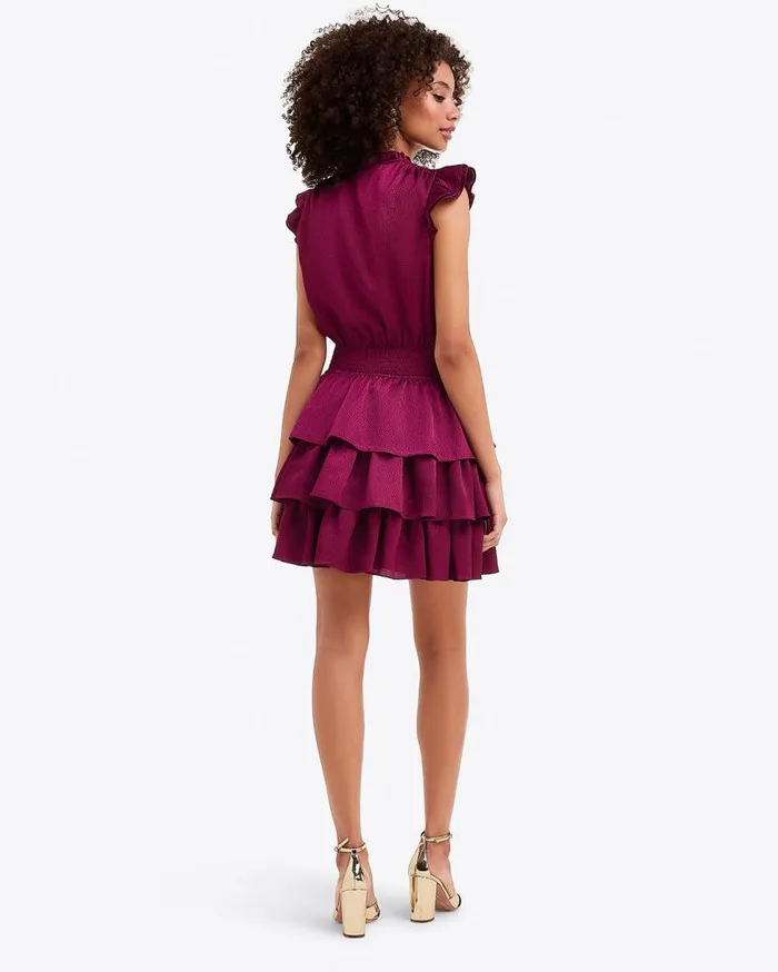 Draper James Extended Sizes Women Alana Tiered Dress In Hammered Satin